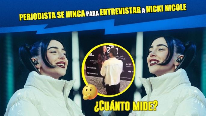 Periodista se hinca para entrevistar a Nicki Nicole