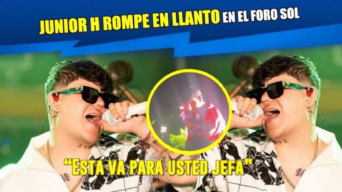 Junior H rompe en llanto en el Foro Sol