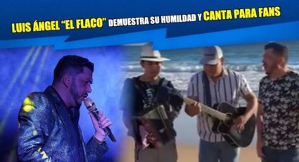 Luis Ángel "El Flaco" demuestra su humildad y canta para fans