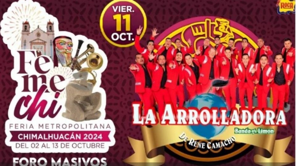 La Feria de Chimalhuacán 2024 contará con la presentación de Julio Preciado, un destacado intérprete de música regional mexicana, así como de la icónica Arrolladora Banda El Limón.