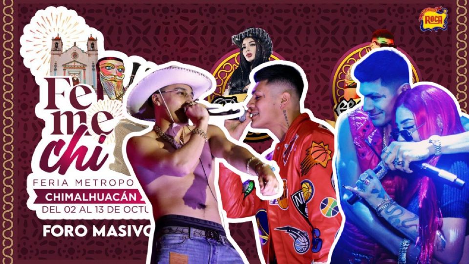 Así se vivió la presentación de El Bogueto, El Malilla y La Bellakath en la Feria de Chimalhuacán 2024.