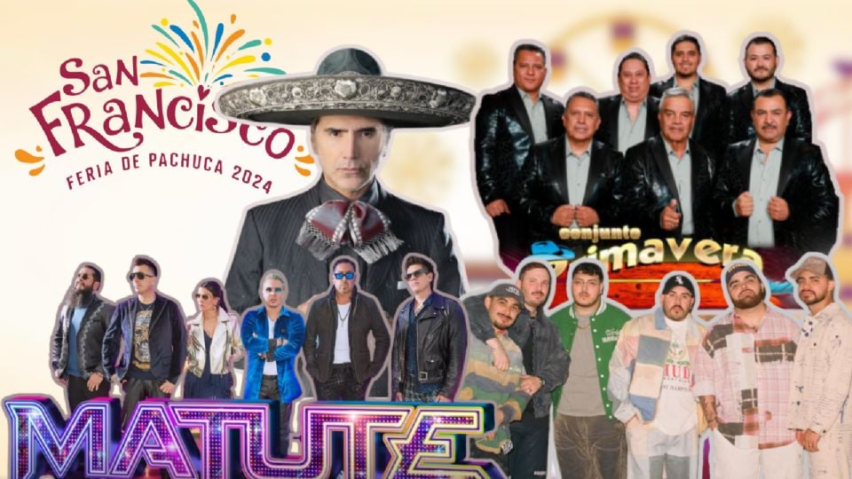 Estos son los artistas que se presentarán este fin des semana en la Feria San Francisco Pachuca 2024