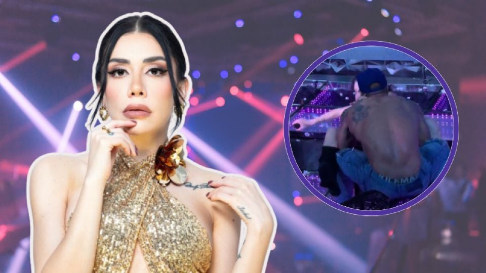 La influencer cayó al suelo durante un show en Monterrey