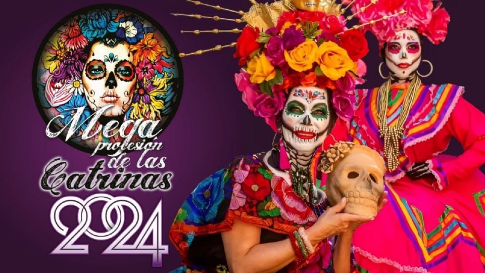 Mega Procesión de Catrinas 2024 en la Ciudad de México