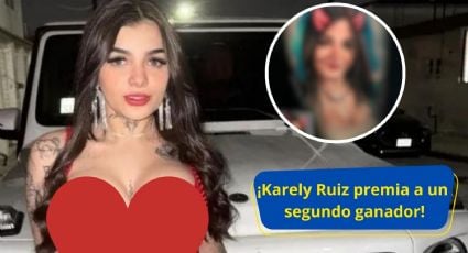 ¡Karely Ruiz lo volvió a hacer! La modelo premia a otro ganador por tatuarse su rostro de esta manera