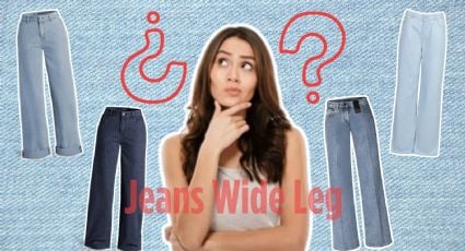 Así son los jeans wide leg, pantalones para lucir más alta