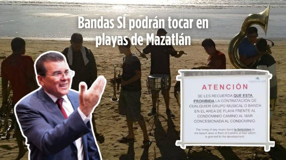 El presidente municipal de Mazatlán, informó que las bandas podrán tocar en las playas, siempre y cuando se identifiquen y respeten los horarios, para que haya “orden”.