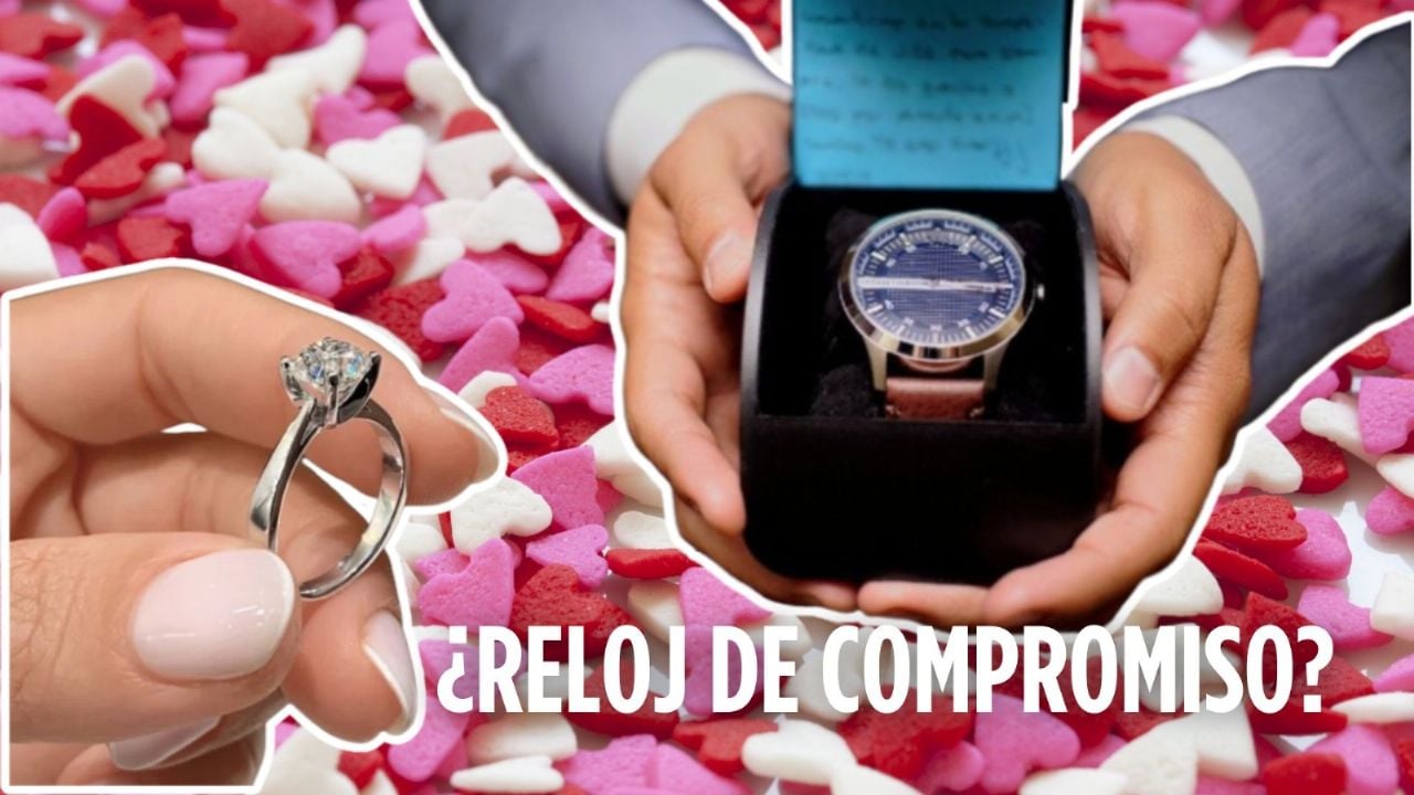 Reloj y anillo de compromiso sale