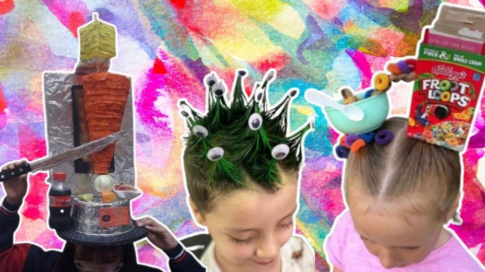 Se ha vuelto muy popular llevar a los niños y niñas con peinados locos a sus escuelas en el Día del Niño.