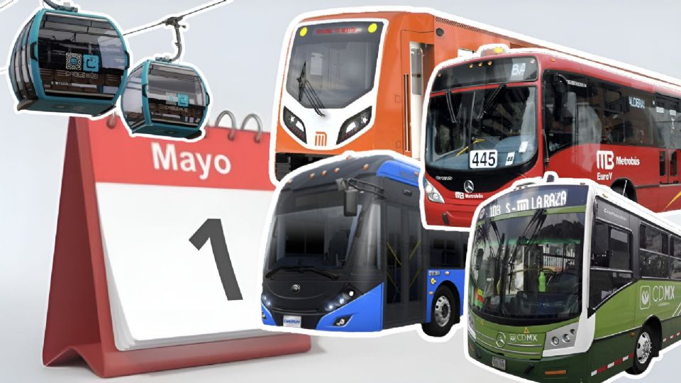 Este 1 de mayo, Día del Trabajo, los servicios de transporte público en la Ciudad de México tendrán horarios especiales.
