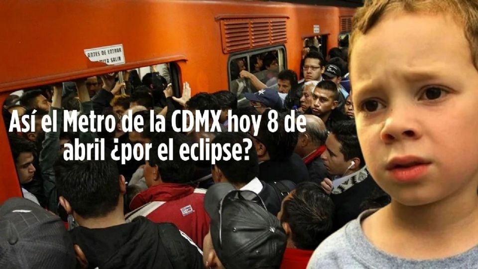 Este lunes 8 de abril, día en que se llevará a cabo el eclipse total solar, usuarios del Metro de la CDMX, reportaron retrasos de trenes.