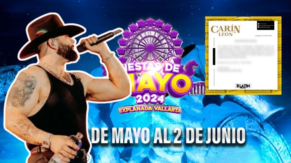 Carín León en el Festival Fiestas de Mayo 2024.