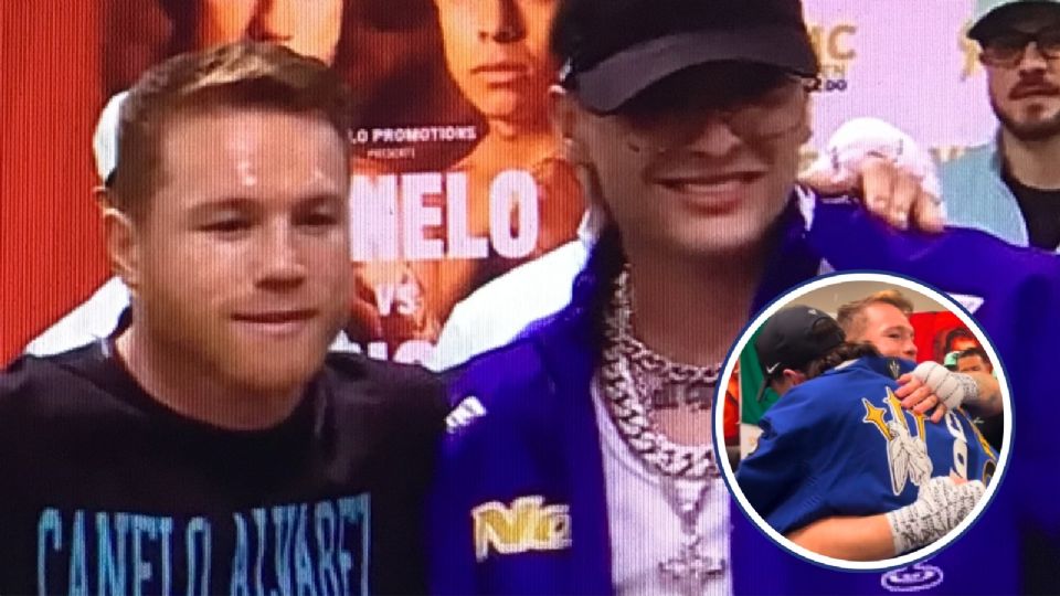 Peso Pluma y Saúl 'Canelo' Álvarez.