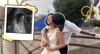 Ángela Aguilar revive rumores de boda tras posar con vestido blanco de seda junto a Nodal FOTO