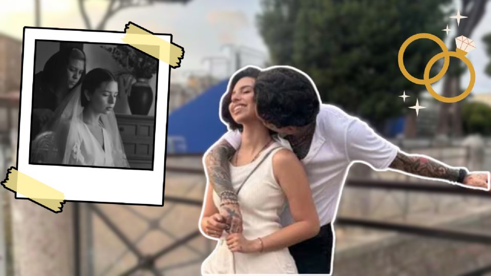 Ángela Aguilar revive rumores de boda tras posar con vestido blanco