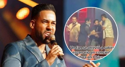 Romeo Santos vive momento de TERROR cuando fan logra subir al escenario VIDEO