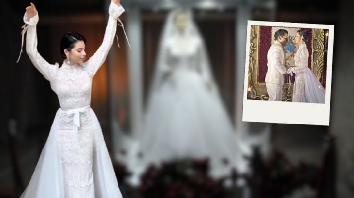 Vestido de novia de Ángela Aguilar desata burlas: ¡La compararon con Pascualita!