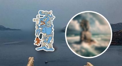 Así se vería la estatua de Chaac, Dios Maya, en Yucatán si sustituye a la de Poseidon, segun la IA