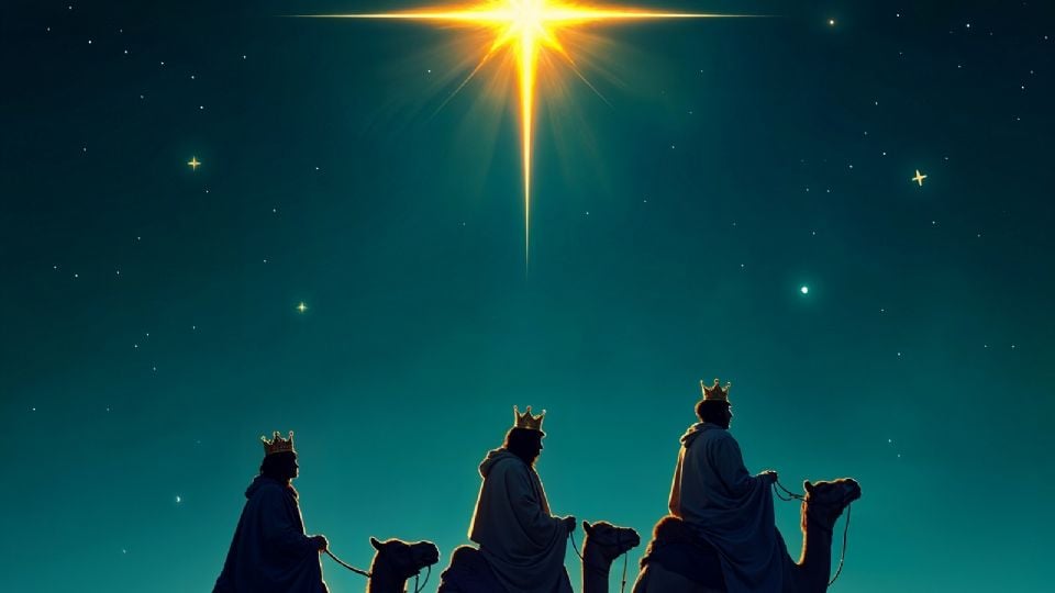 La Biblia dice que los Reyes Magos siguieron la Estrella de Belén para llegar hasta el pesebre del Niño Jesús