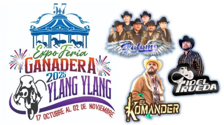 Expo Ganadera Ylang Ylang 2025: Cartel de artistas que darán concierto en Boca del Río