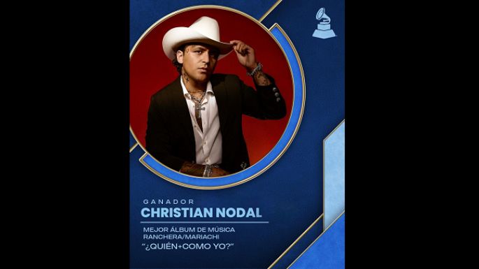 Christian Nodal resultó ganador en los Latin Grammy 2025