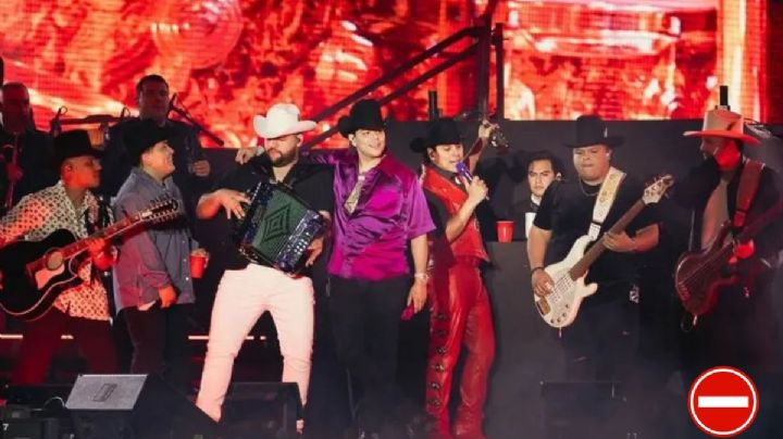 Grupo Firme canta corrido prohibido en concierto pese a promesa que no lo haría