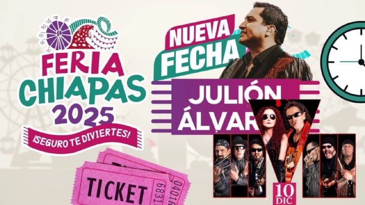 Feria Chiapas 2025: ¿A qué hora empieza el concierto de Julión Álvarez HOY 10 de diciembre en el Palenque? Programa completo