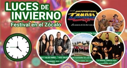 Festival Luces de Invierno CDMX 2025: Programa completo de artistas y actividades GRATIS HOY 20 de diciembre en el Zócalo