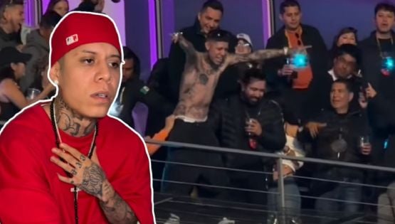 VIDEO | Santa Fe Klan desata pánico en concierto de Bad Bunny y se cuelga del balcón