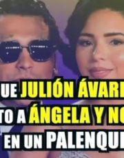 Foto descriptiva de: El día que Julión Álvarez cantó junto a Ángela Aguilar y Christian Nodal en un palenque