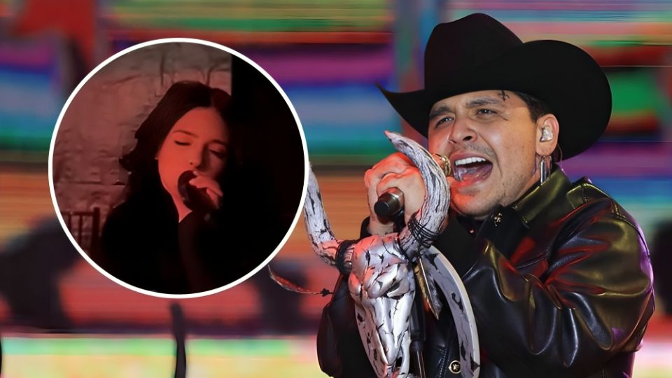 ¿Ángela Aguilar ahora canta como corista en conciertos de Christian Nodal?