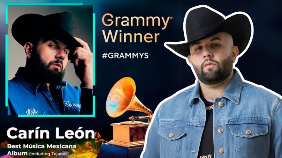 Carín León ganó el Grammy la noche de ayer.