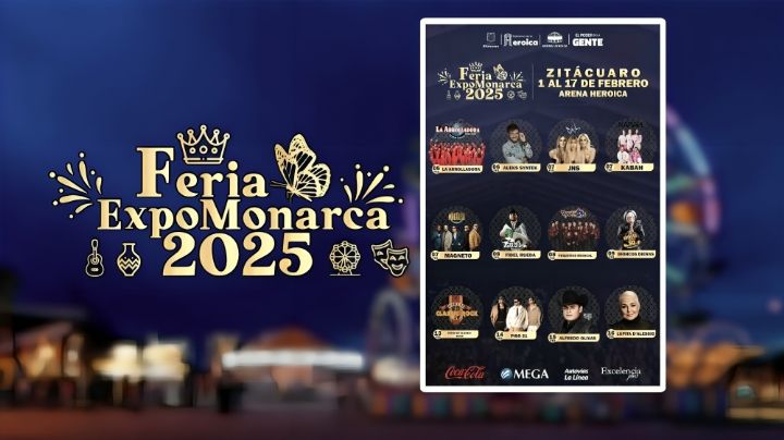 Feria Expo Monarca 2025: ¿Qué artistas se presentarán GRATIS del 7 al 9 de febrero?