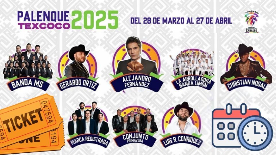 Estos son los artistas que se presentarán en el Palenque de Texcoco 2025