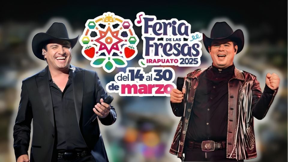 Julión Álvarez y Alfredo Olivas en la Feria de las Fresas Irapuato 2025