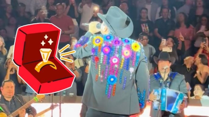 Fan de Julión Álvarez recibe propuesta de matrimonio en pleno concierto, ¿aceptó el hombre? (VIDEO)