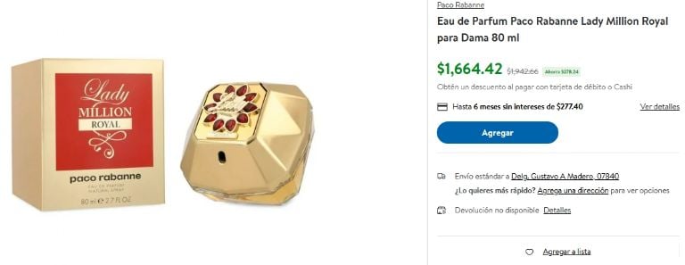 Lady Million Royal de Paco Rabanne