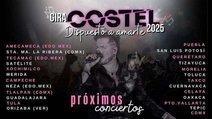 Costel arrasa en varias ciudades y su gira sigue creciendo