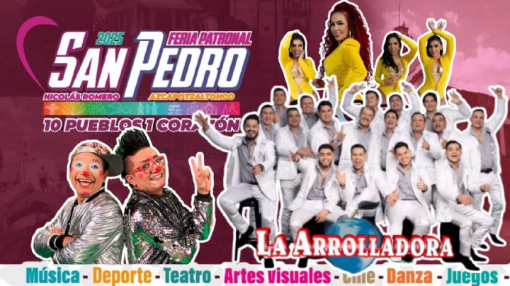 Feria San Pedro Azcapotzaltongo 2025: Programa completo de artistas y actividades de HOY 28 de junio en el EDOMEX