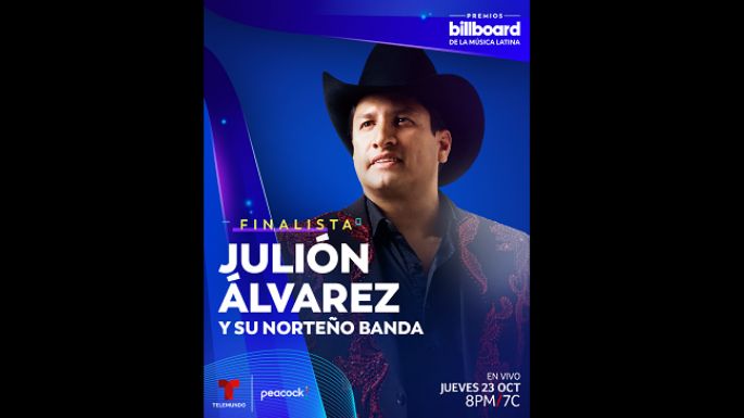Julión Álvarez nominado en los Premios Billboard de la Música Latina 2025