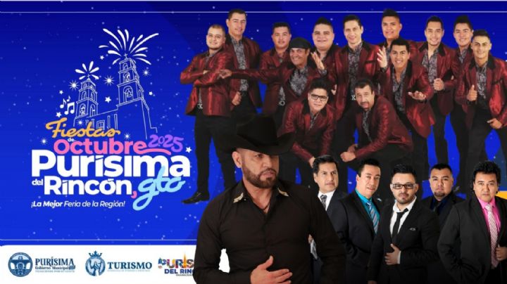 Fiestas de Octubre Purísima del Rincón 2025: Cartel de artistas que darán concierto en el Teatro del Pueblo