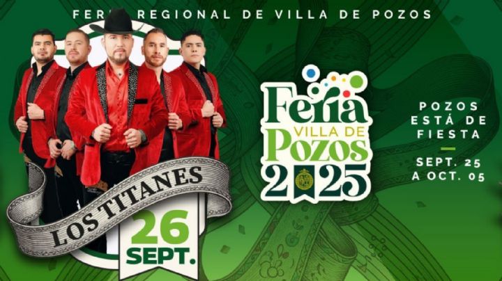 Feria Villa de Pozos 2025: ¿Qué artista dará concierto GRATIS hoy 26 de septiembre en San Luis Potosí?