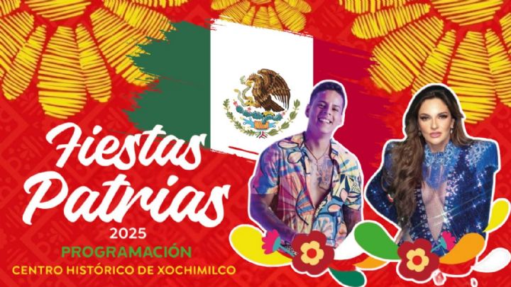 Grito de Independencia Alcaldía Xochimilco 2025: Cartel de artistas con concierto GRATIS en el Centro Histórico