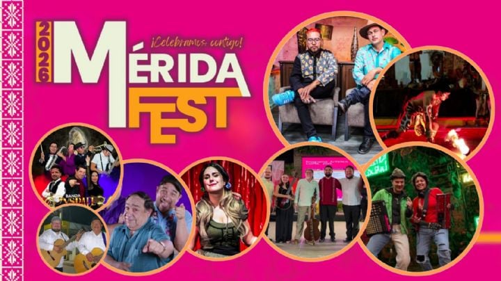 Mérida Fest 2026: Programa completo de artistas y actividades de HOY 16 de enero en Yucatán
