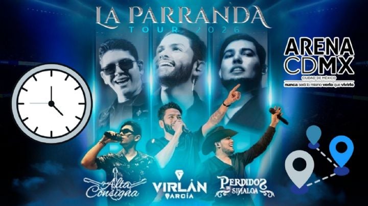 La Parranda Tour en la Arena CDMX 2026: ¿A qué hora empieza el concierto HOY 16 de enero y quiénes son los artistas invitados?
