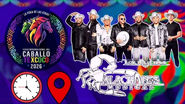 Feria del Caballo Texcoco 2026: ¿A qué hora empieza el concierto GRATIS de Alacranes Musical HOY 25 de marzo?