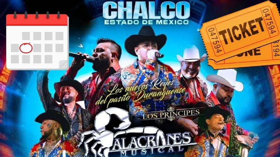 Alacranes Musical se presentará en Chalco, EDOMEX.