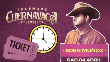 Palenque Cuernavaca 2026: ¿A qué hora empieza el concierto de Edén Muñoz HOY 4 de abril? Precios