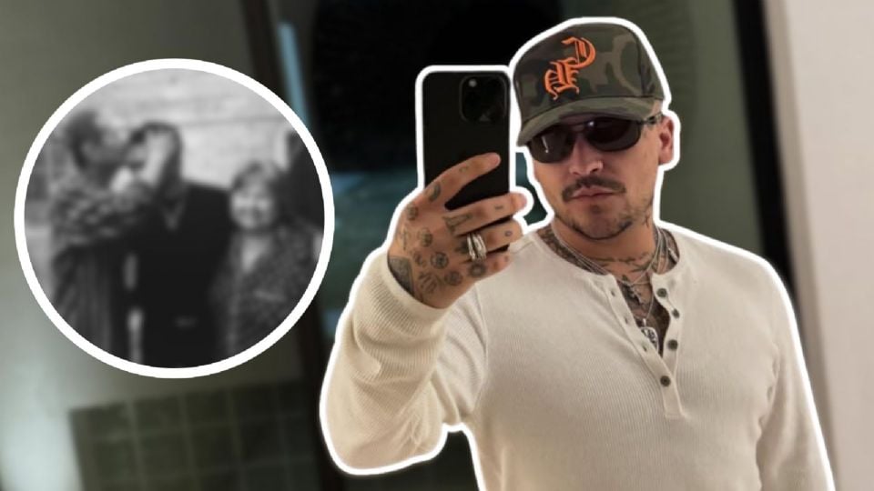 Christian Nodal comparte foto junto a sus abuelos