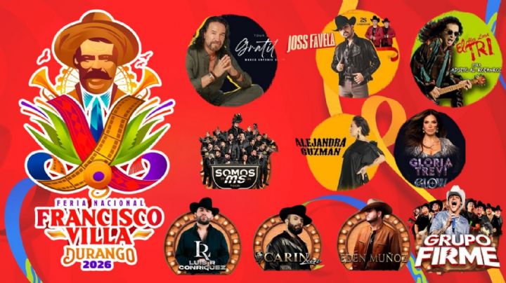 Feria Nacional Francisco Villa Durango 2026: Fechas y cartelera completa de artistas que darán concierto